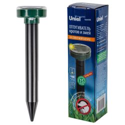 UDR-S20 SOL GREEN Устройство для отпугивания кротов и змей. на солнечной батарее. Постоянная частота вибрации. Аккумулятор в-к. IP44. Зеленый. TM Uniel