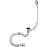 Сифон для ванны, гофрированный, 40х40/50, авто, Orio, А-20089