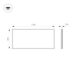 Панель IM-600x1200A-48W Day White (Arlight, IP40 Металл, 3 года) 023157(1)
