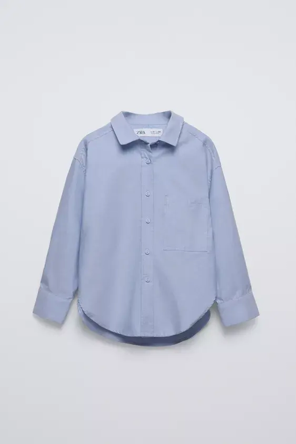 ZARA РУБАШКА ОКСФОРД И ТОП В РУБЧИК, ГОЛУБОЙ