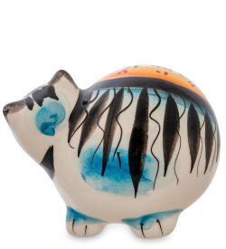 ГЛ- 366 Фигурка «Кот-Колобок» цв. (Гжельский фарфор)