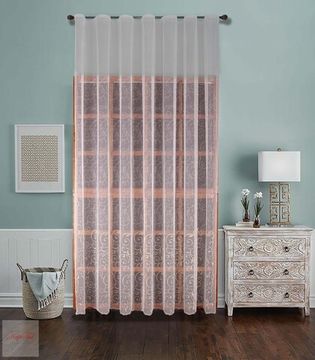 Микросетка с вышивкой Вензель (золото)