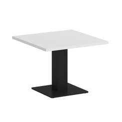 Onix Direct Стол журнальный квадратный O.SJ-2 Белый Бриллиант/Металл Черный 600*600*450