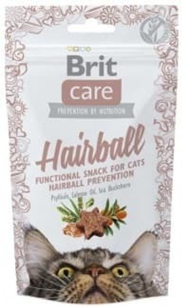 Брит Care лакомство для кошек Hairball для вывода комков шерсти, 50 г