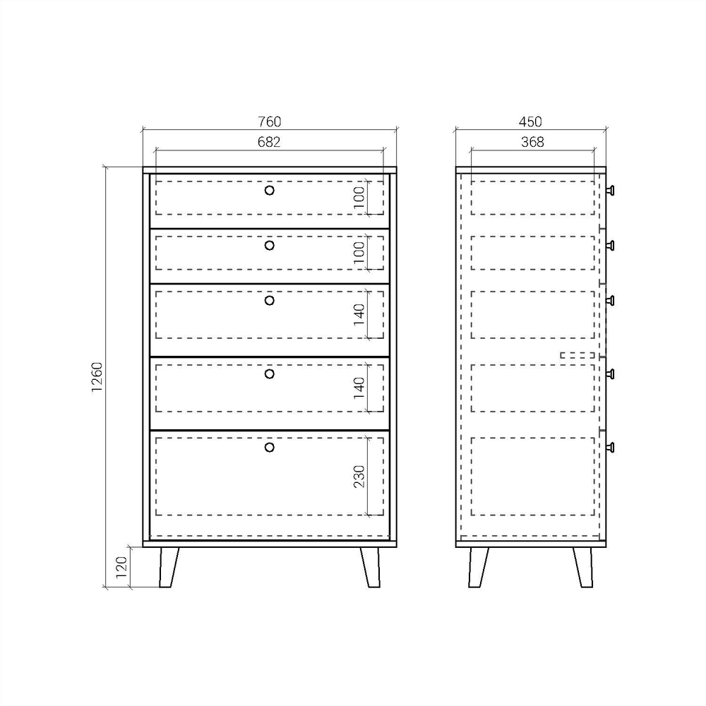 Высокий комод TW024