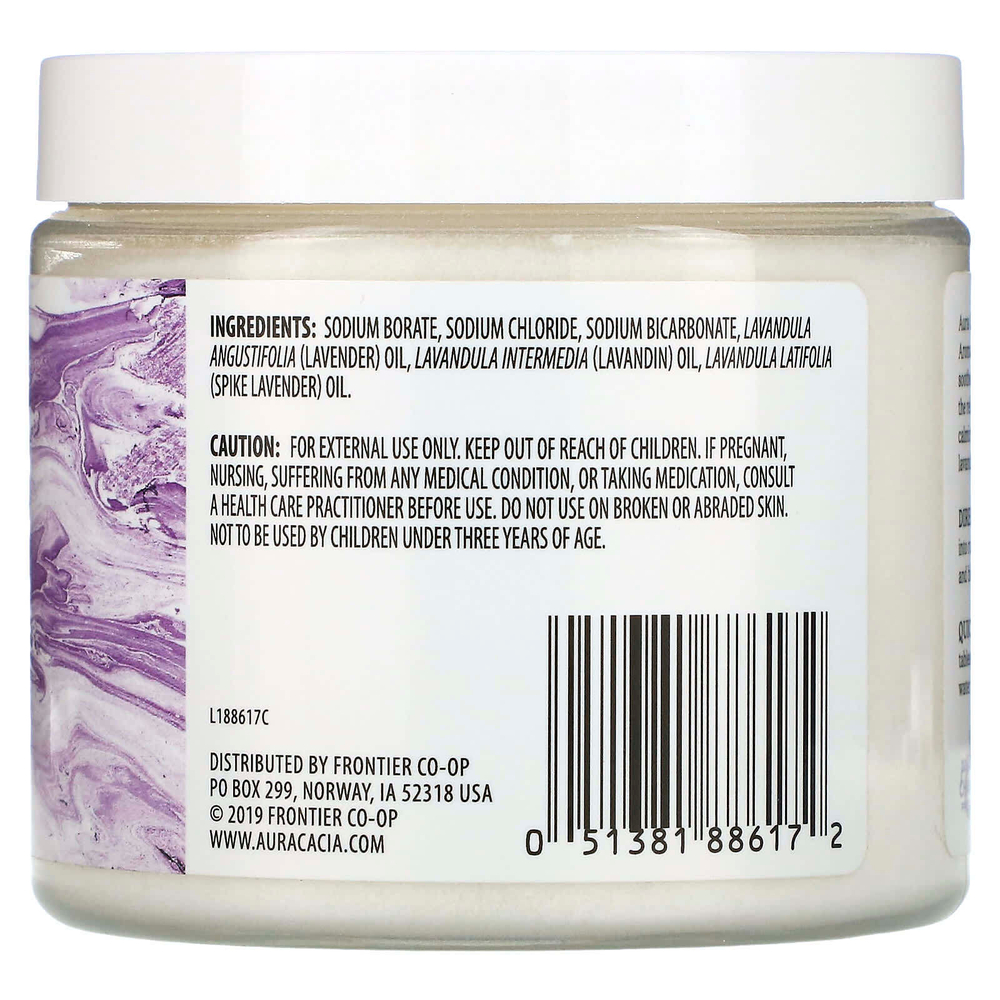 Aura Cacia, Ароматерапевтическое минеральное средство для ванны, расслабляющая лаванда, 16 унций (454 г)