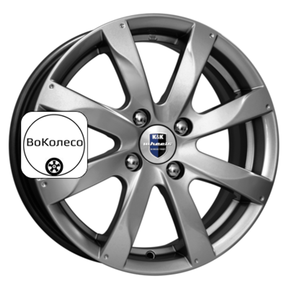 6x15/4x100 ET37 D60,1 Джемини-оригинал (КС617) Дарк платинум K&K