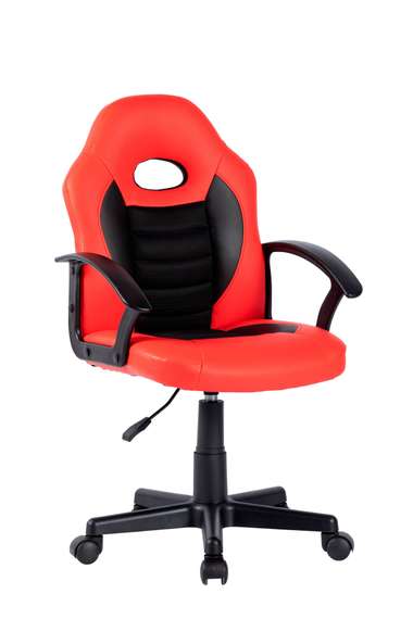Кресло детское компьютерное CHAIRMAN CH111 экокожа, красно-черный