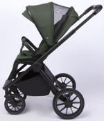 Детская коляска Peppy Monaco 3 в 1 Oliva Green (зеленый), рама черная