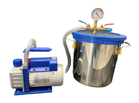 Вакуумная камера с насосом RS-1, 8 л (система для дегазации)