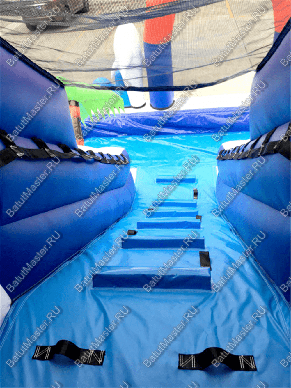 Коммерческий надувной водный батут с бассейном «Домик у моря» 10*7*5 м