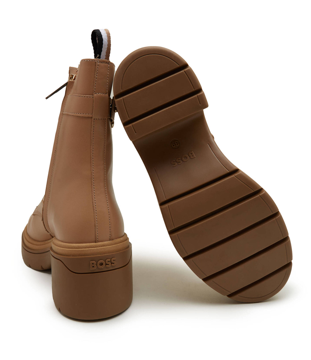 Кожаные ботильоны carol lu BOSS BLACK - бежевый(50503747)