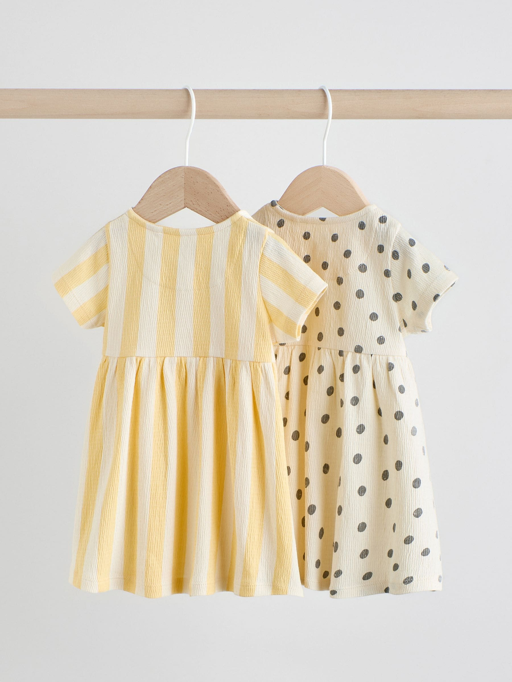 Платье для девочки Next H52-484, 2 шт., Желтый, Молочный