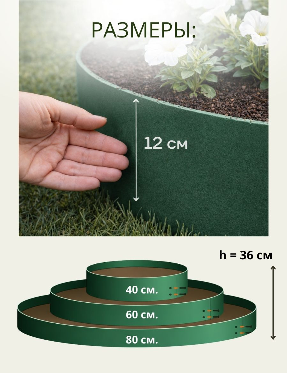 Цветник 3х ярусный (клумба) 