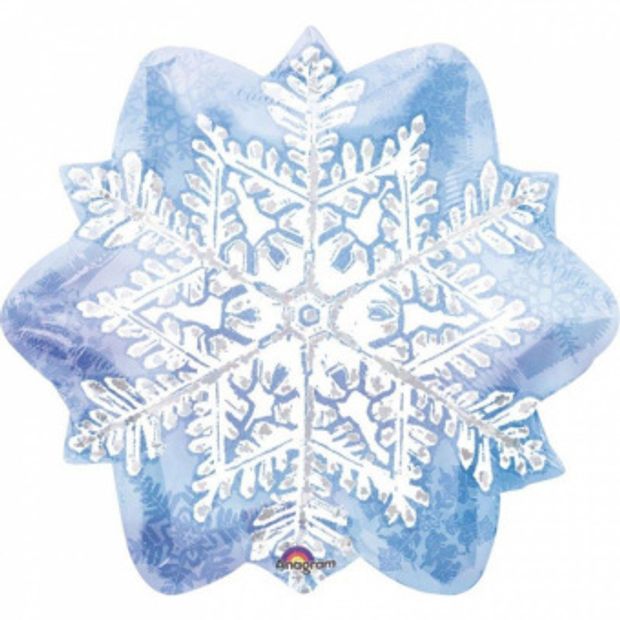 AN Шар-фигура, фольга, НГ "Снежинка", 18"/45 см (БГ-15)