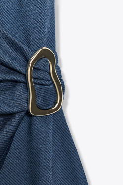 ZARA ПЛАТЬЕ МИДИ БЕЗ РУКАВОВ, ИНДИГО