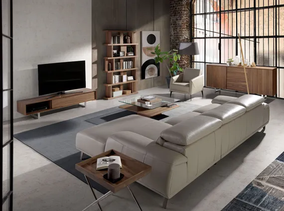 Журнальный столик Angel Cerda 2017, 100х100 см, стекло, орех