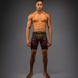 Компрессионные Шорты Venum Quetzal Fury Vale Tudo black/fury red/tangerine