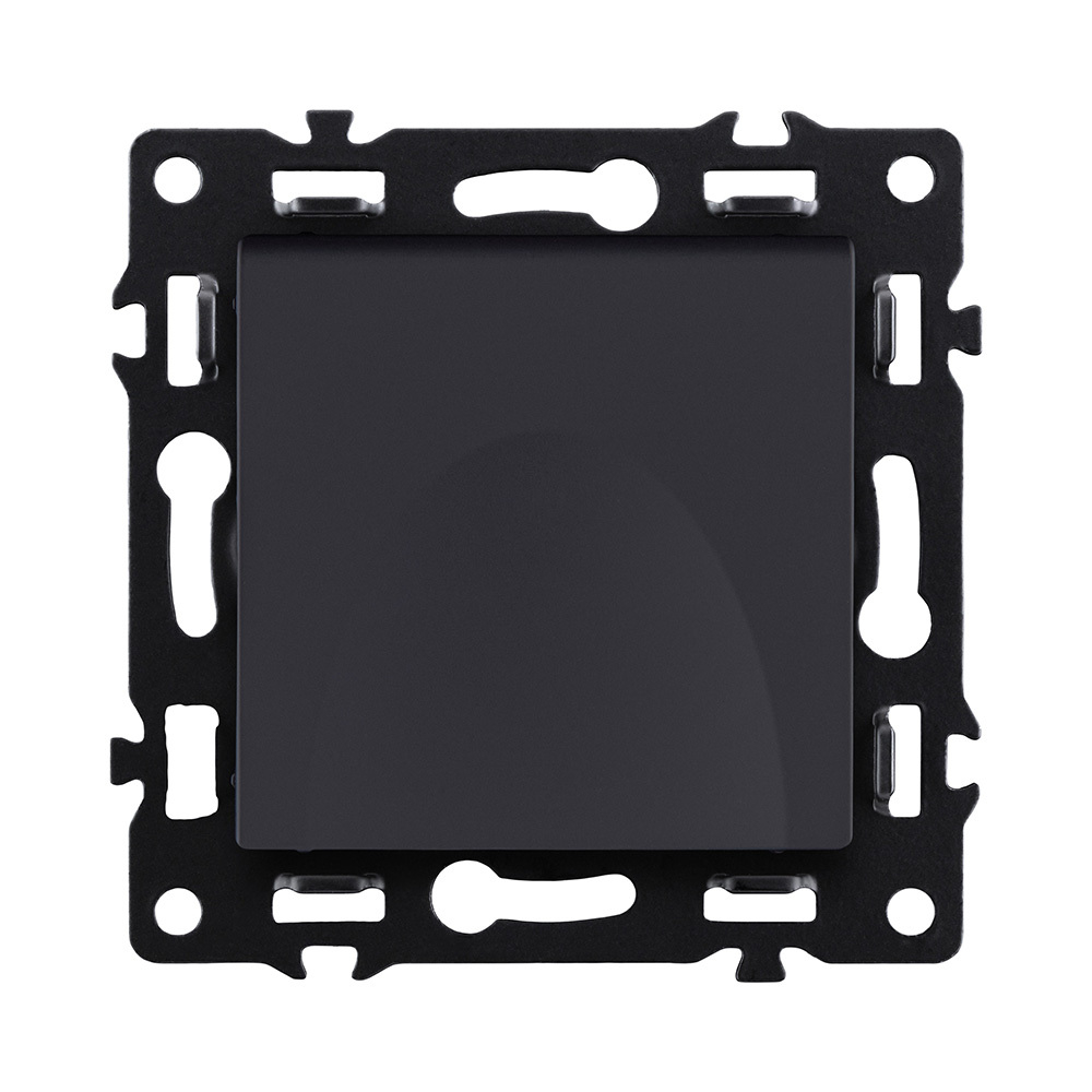 Розетка штепсельная SCHUKO 16A/250 В с крышкой, черный Kollinger Asthetik AS-015BK