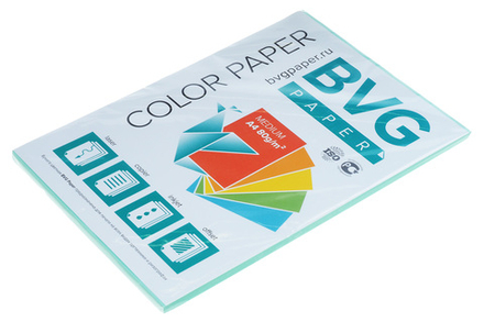 Бумага для офисной техники цветная medium зеленая А4 80г/м2 100л BVG