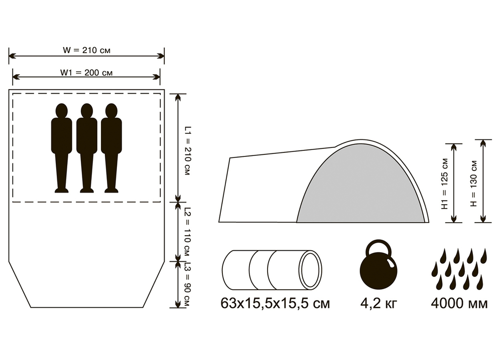 Палатка "ТАНАЙ-3" (Олта)