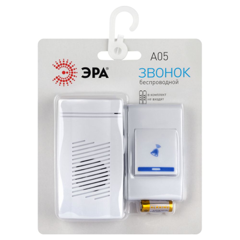 Звонок дверной ЭРА A05 беспроводной, белый