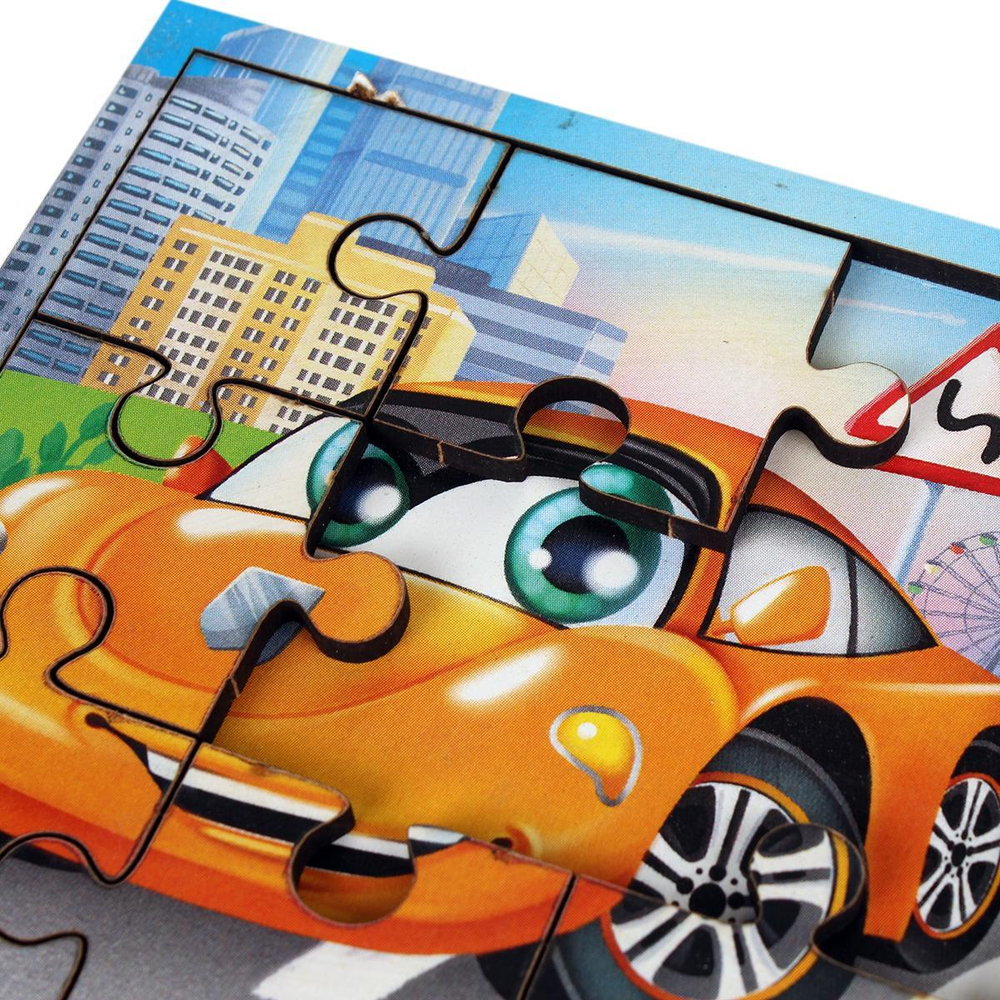 Головоломка-пазл в рамке. Игры в дорогу "Машина" П 306 4930525 (Лесная мастерская)