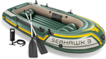 Лодка надувная Intex Seahawk 3 Set, 68380NP, с веслами и насосом, до 360 кг, 295 х 137 х 43 см