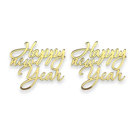 Топпер Мини "Happy New Year" №2 6,5см 2шт акрил