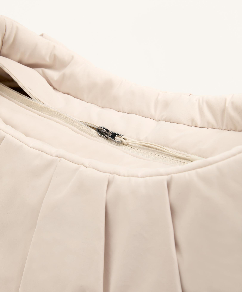 OYSHO Сумка-шоппер с боковыми карманами, экрю