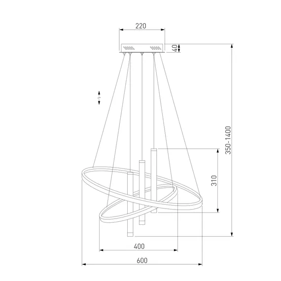 90270/3 / подвесной светильник / черный