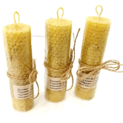 Свеча из вощины с Душицей 13 см