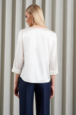 22887 Блузка женская (молочный)