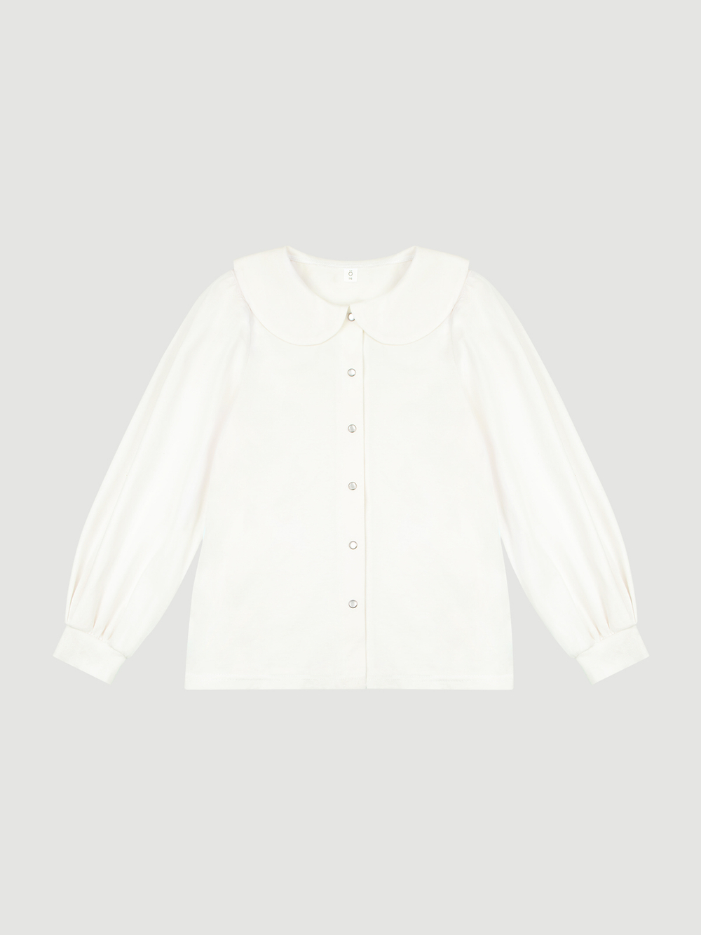 ПРЕДЗАКАЗ Блузка с круглым воротником Mjölk Молочный