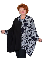 Свободная туника комбинированная Рона