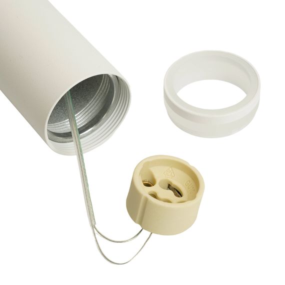 Светильник потолочный Feron ML1008 Barrel LUNA levitation на подвесе MR11 35W 230V, белый 40*250 51376