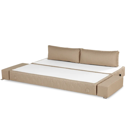 Бескаркасный диван-кровать c подлокотниками BuyDream Plus (бежевый)