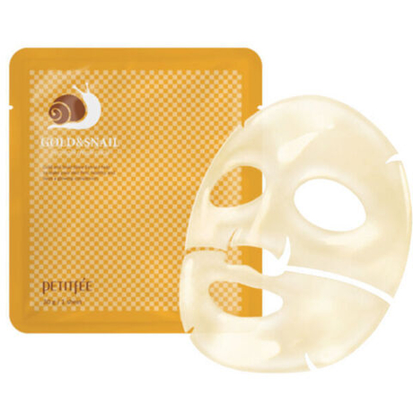 Гидрогелевая маска для лица с муцином улитки Petitfee Gold & Snail Hydrogel Mask Pack, 1ш ( 30г)