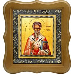 Мирон Чудотворец епископ Критский. Икона на холсте.