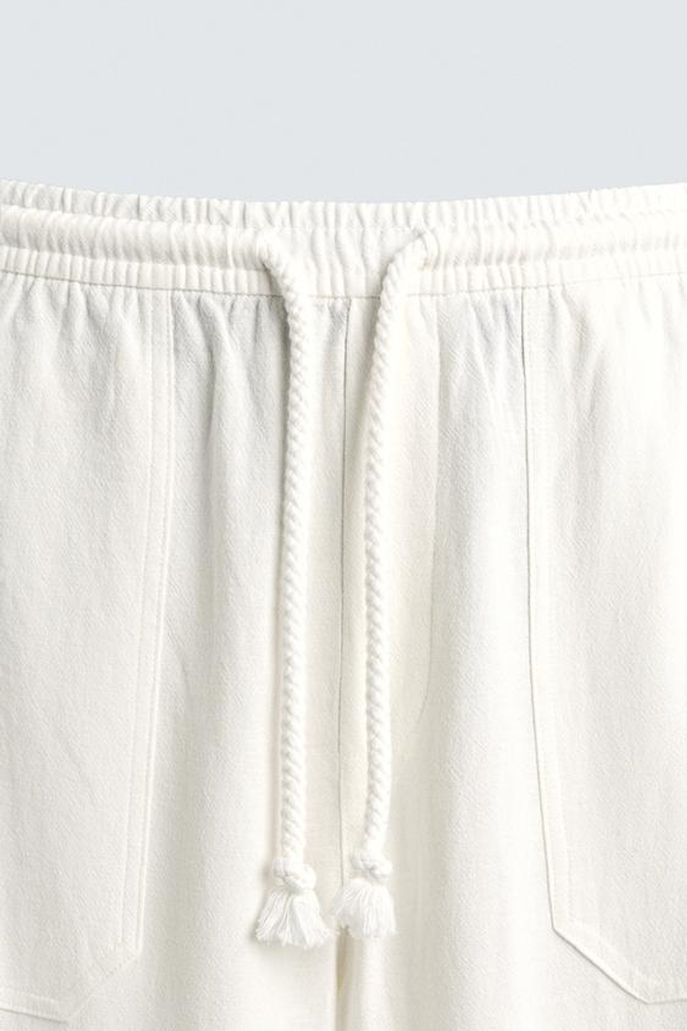 ZARA БРЮКИ RELAXED FIT В КЛЕТКУ, БЕЛЫЙ