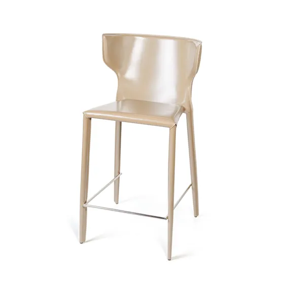 Стул полубарный Austin, кожа бежевый
