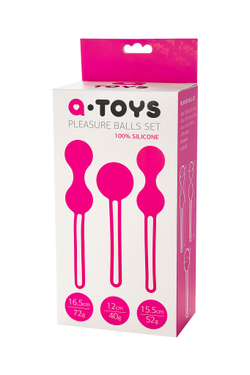 Вагинальные шарики A-Toys by TOYFA Redvil, силикон, розовые, 16,5 см