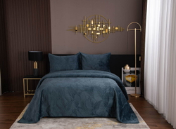 Покрывало 240х260 и 2 наволочки Sofi De MarkO Ноэль синее