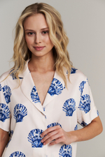 Пижамная блуза из шелка