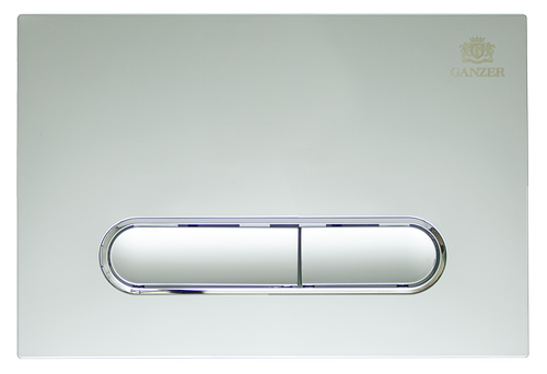 Кнопка для инсталляции с ПЛОСК. клав. (ХРОМ)  GANZER  (24/1шт)