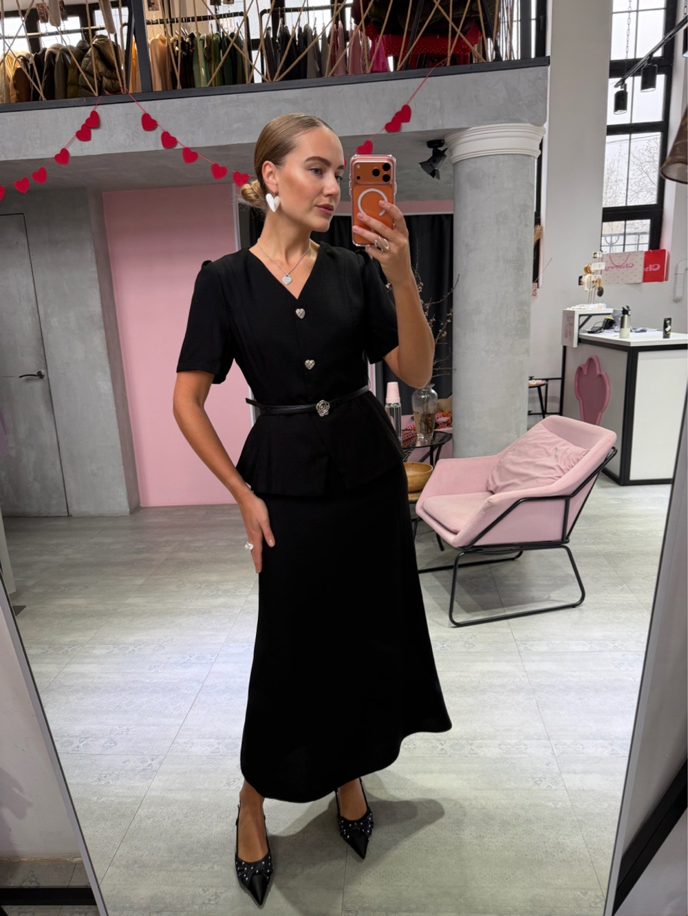 Твидовый костюм Жаклин черный