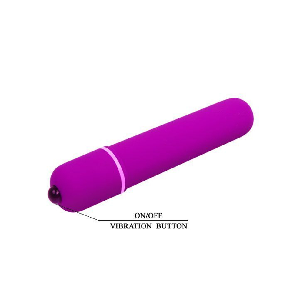 Фиолетовая вытянутая вибропуля - 10,2 см