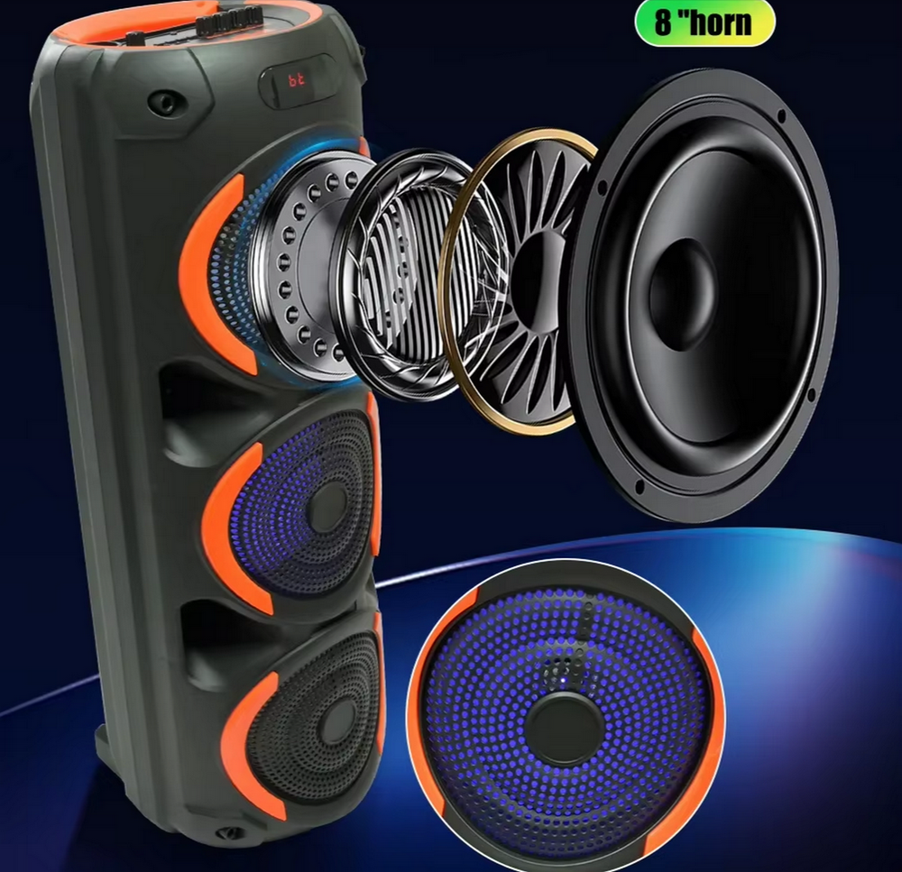 Напольная колонка Sing-e ZQS-8305 (8"60W/4.5A/+бесп.микрофон)