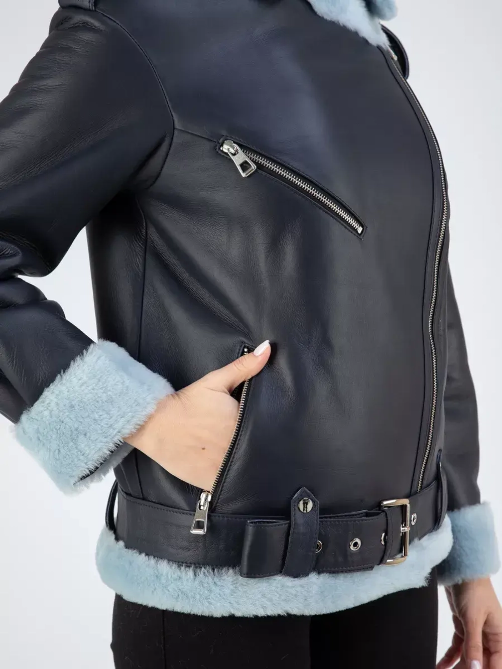 Дубленка авиатор натуральная зимняя