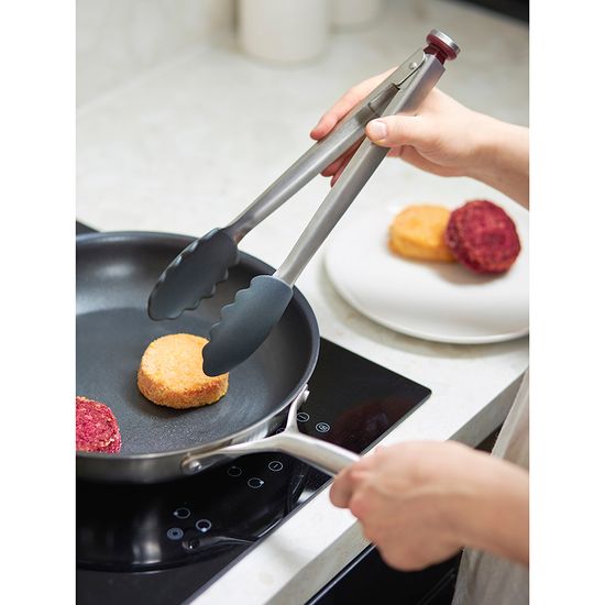 Щипцы кухонные smartchef, 33,5 см, серо-бордовые